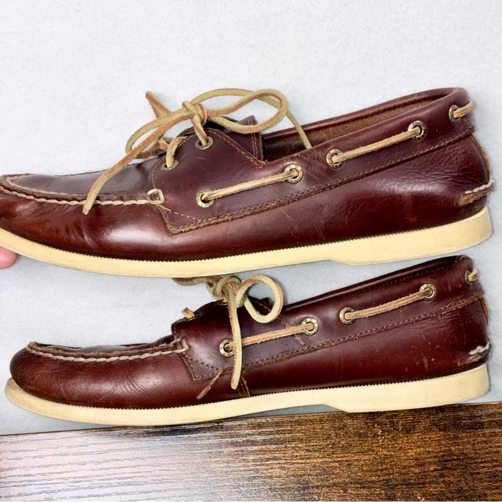 G.H. Bass & Co Men’s Hampton Core Boat Shoes Top Siders Leather 8M Preppy
